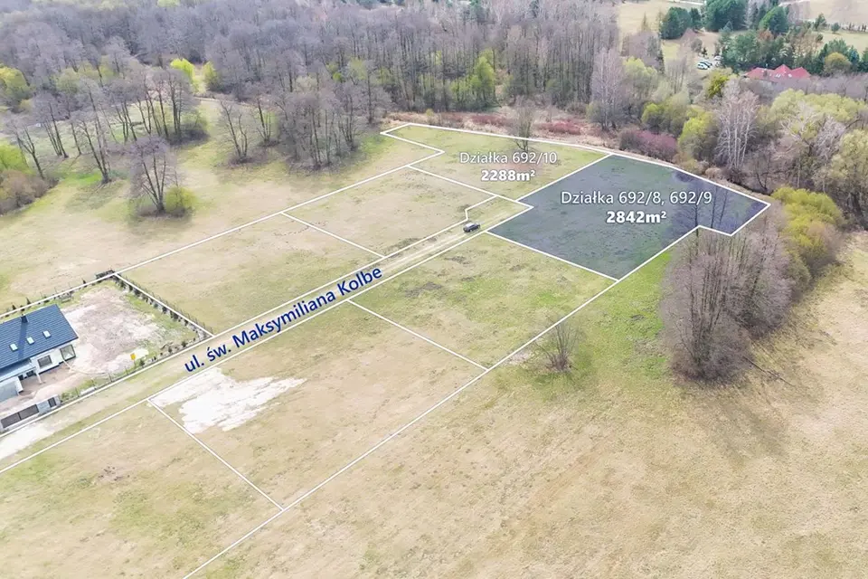 Na sprzedaż działka budowlana 2842m2, położona w Budach Zosinych gm. – Budy Zosine
