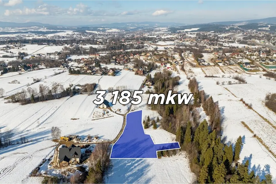 DZIAŁKA BUDOWLANA | 3185 m² WZ + POZWOLENIE NA BUDOWĘ CHABÓWKA | GM.