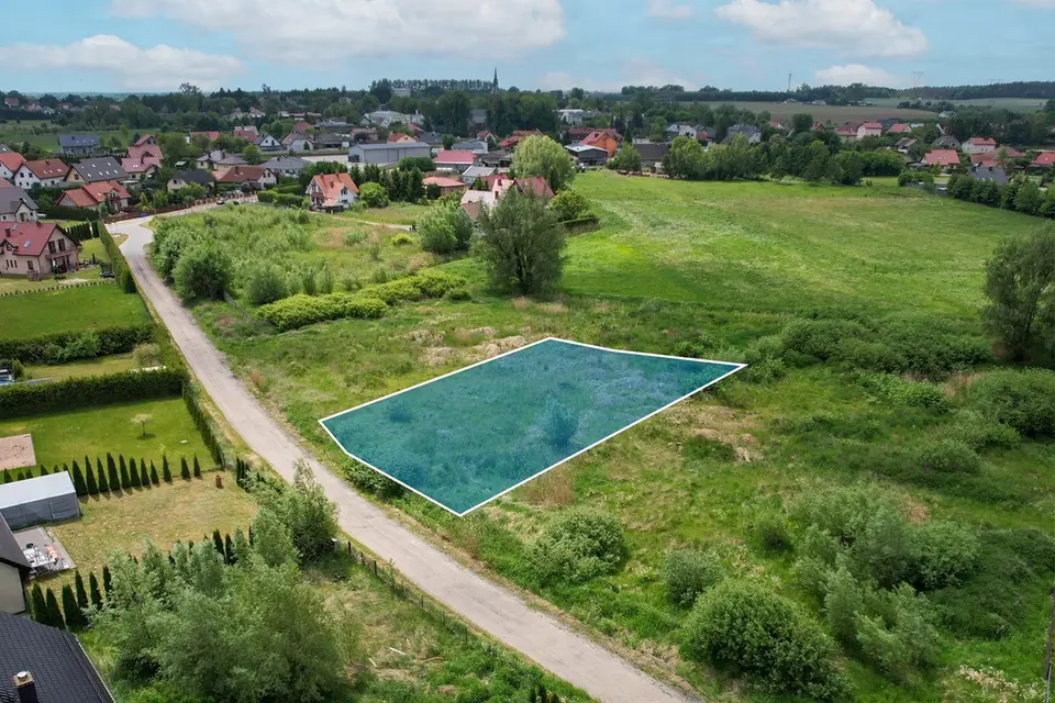 Atrakcyjna działka budowlana 1074m2 na osiedlu domów jednorodzinnych w Starych Bielicach. – Stare Bielice
